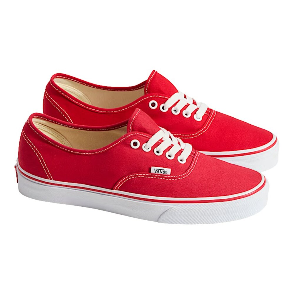 Vans The Authentic Red Classic Shoe Mens Size 12